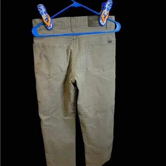 Smiths Workwear Pants Men's 30x28 Green Straight Leg Casual Pockets Work Heavy - Picture 2 of 6